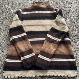 Striped Brown and Black Men's Sweater